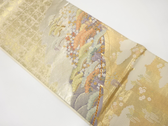 JAPANESE FUKURO OBI / WOVEN SAKURA